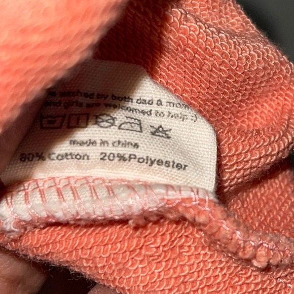 Minimalist Folk Co Coral Orange Cropped Pullover Sweater Size Large - Picture 8 of 8